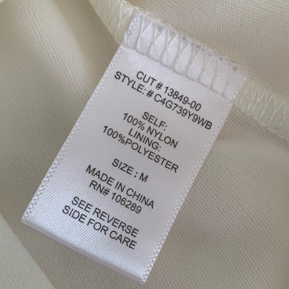 Trixxi Dress Juniors M White Cream Cut Out Back Lined Lace Adjustable Straps - Picture 14 of 16